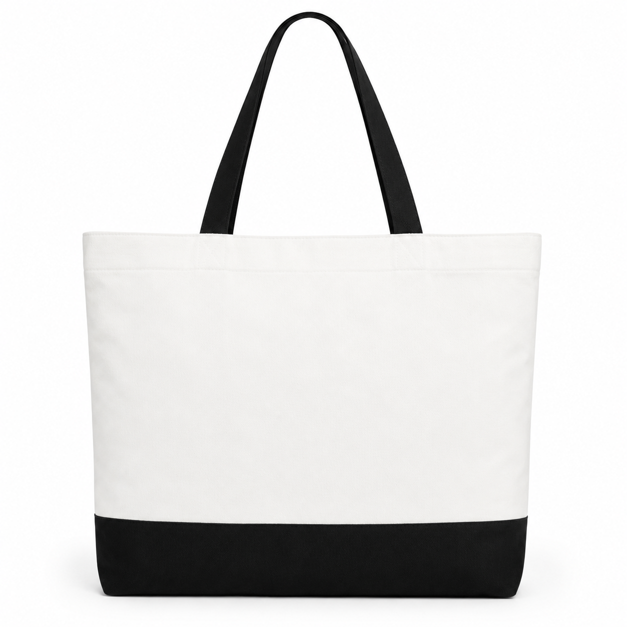 Canvas Two Tone Cotton Tote Bag | Everyday Shoulder Bag for Work, Gym & Travel