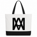 Canvas Two Tone Cotton Tote Bag | Everyday Shoulder Bag for Work, Gym & Travel