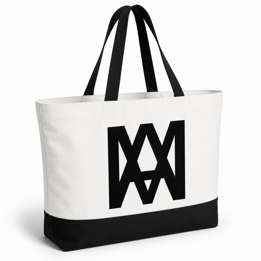 Canvas Two Tone Cotton Tote Bag | Everyday Shoulder Bag for Work, Gym & Travel