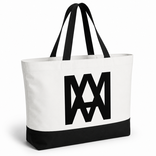Canvas Two Tone Cotton Tote Bag | Everyday Shoulder Bag for Work, Gym & Travel