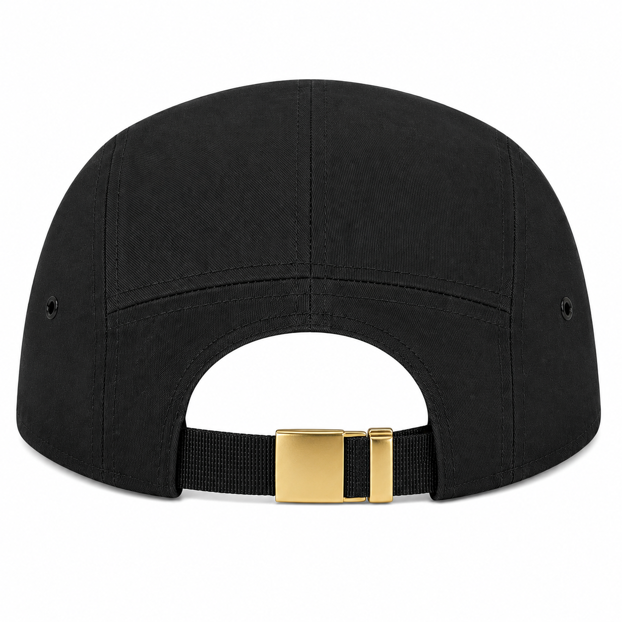 Black Adjustable Low Profile Dad Hat | Unstructured Curved Brim Baseball Cap
