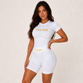Women's 2-Piece Seamless Yoga Set - High-Waist Leggings/Shorts and Sports Bra for Workout, Gym, and Activewear